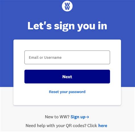 how do i login to my weight watchers account|Sign.